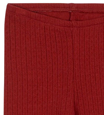 Konges Sløjd Hose - Minnie - Rot Dahlia m. Lochmuster