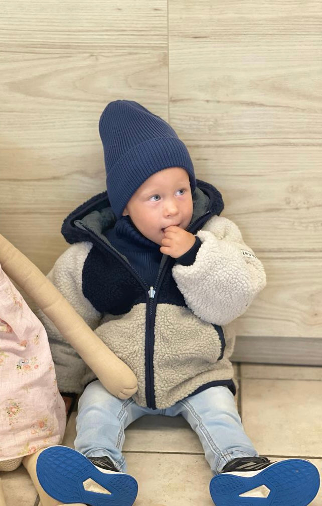 Annabé Mütze (100% Baumwolle,mit Fleece), Navy