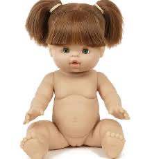 Minikane Puppe "Gabrielle" 34 cm mit braunen Haaren und blauen Augen