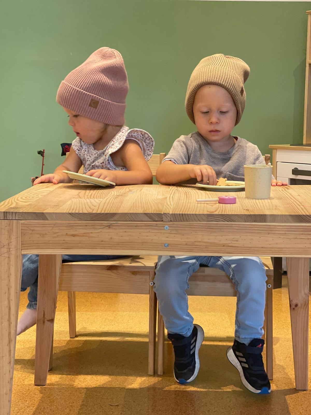 Annabé Mütze (100% Baumwolle,mit Fleece), Beige