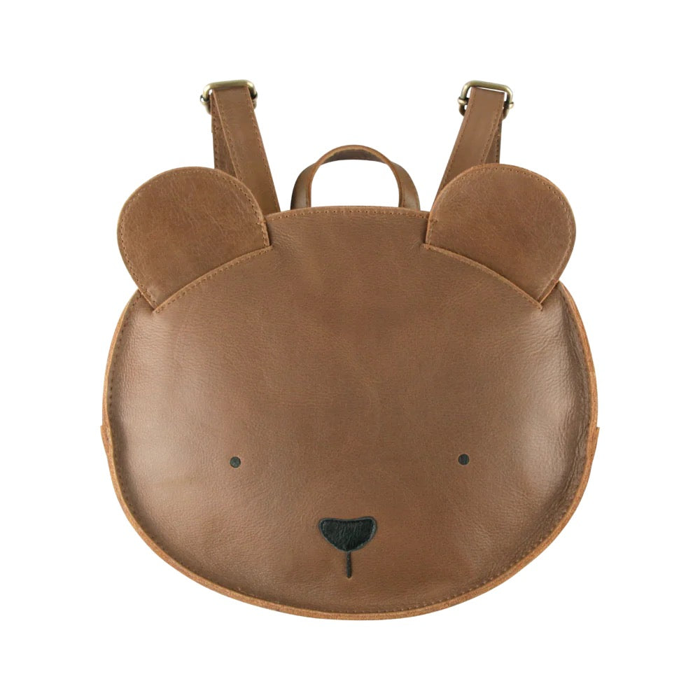 Donsje Umi Schoolbag | Bear | Cognac Classic Leather