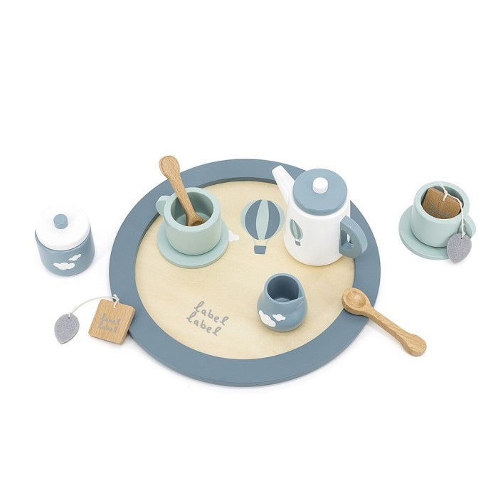 Label Label -  Tea Set Blau