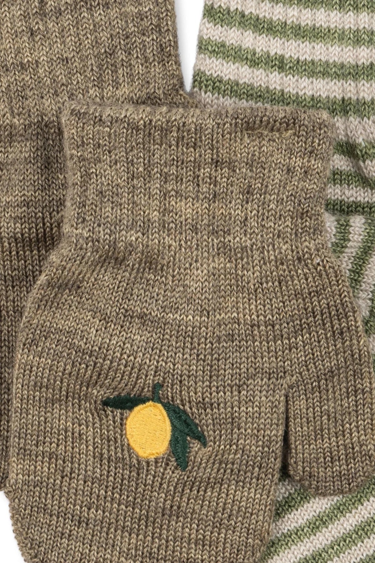 Kongessloejd - 2 Pack Filla Fäustlinge lemon/stripe