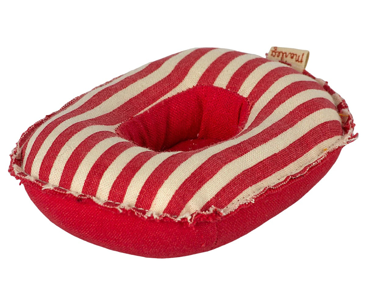 Maileg - Rubber boat, Small mouse - Red stripe