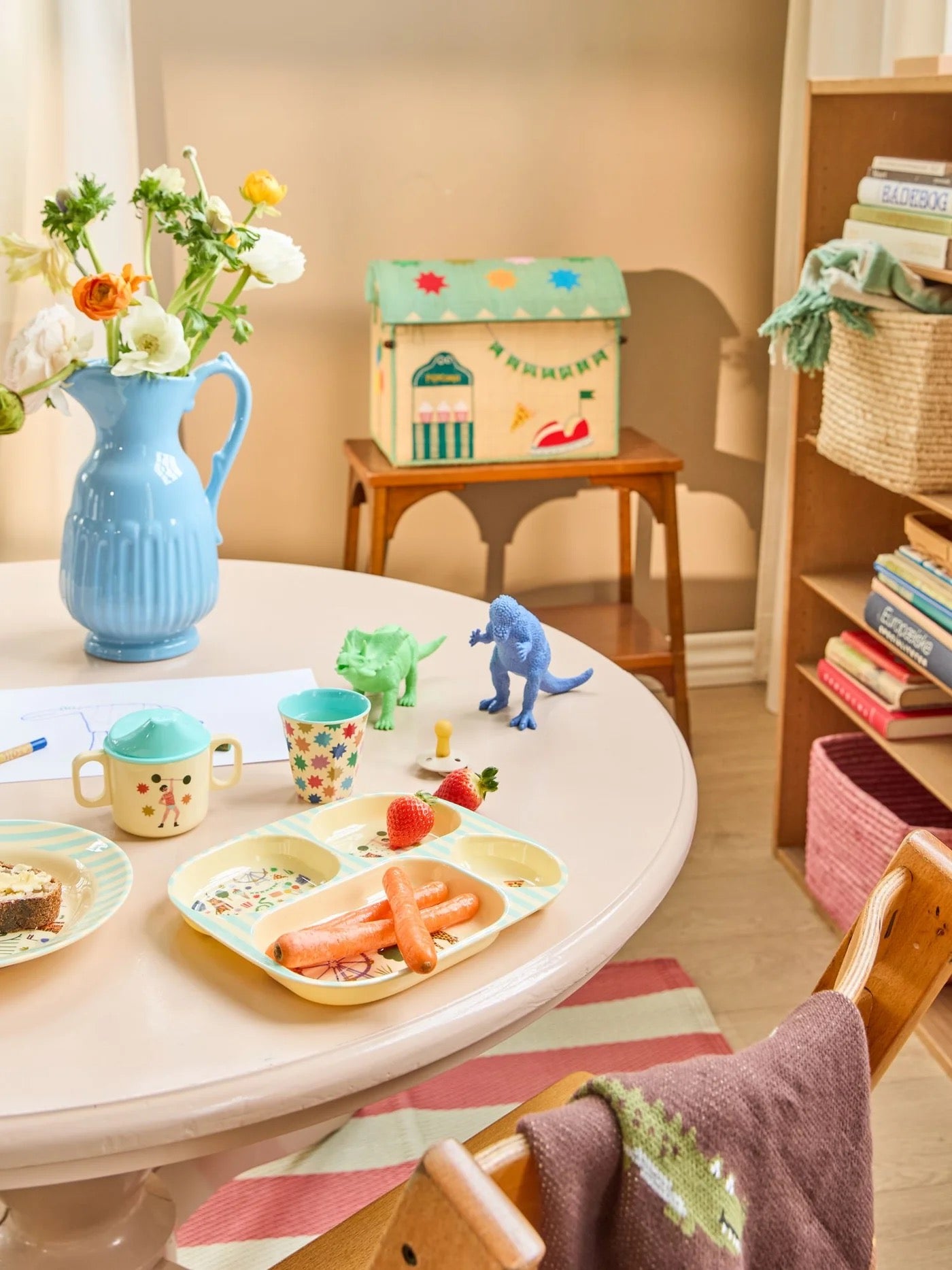 Kinderteller mit 4er Einteilung - Mint - Fun Fair Print