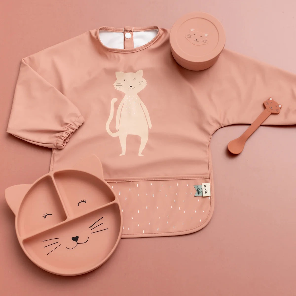 Baby Menü-Teller Silikon TRIXIE - rosa nude