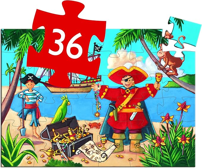 Djeco Puzzle Pirat, 36 Teile