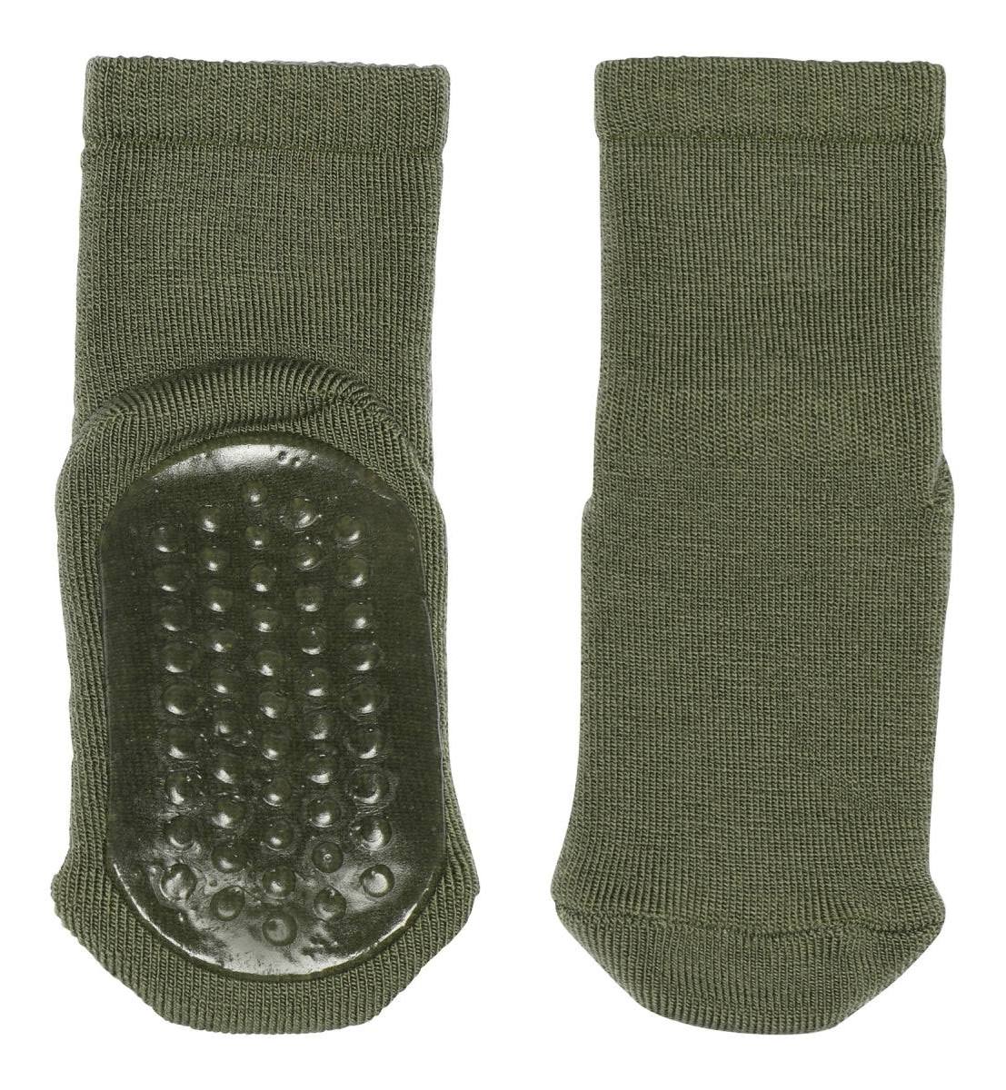 MP Kids Baumwollsocken - Anti-Rutsch - Farbe Olivine Green