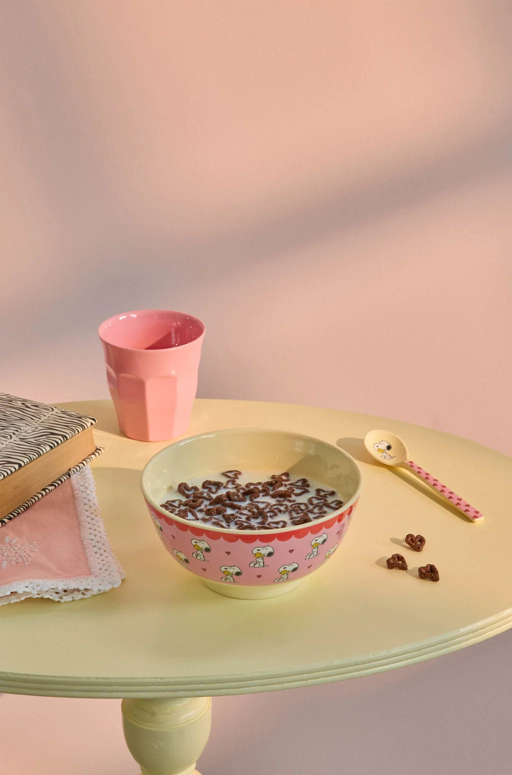Rice x PEANUTS Schüssel - Snoopy Print - pink
