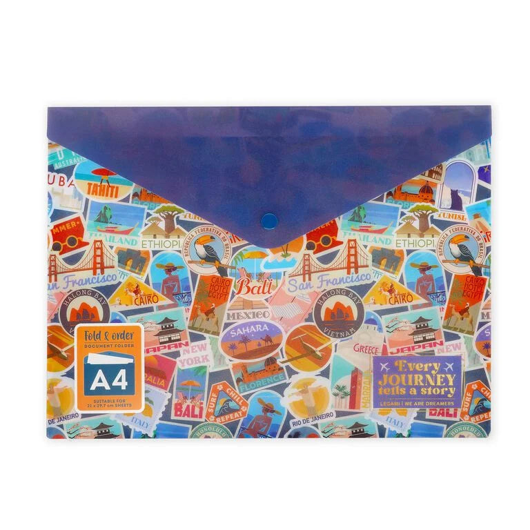 Dokumentenmappe - Fold & Order - Travel Stickers
