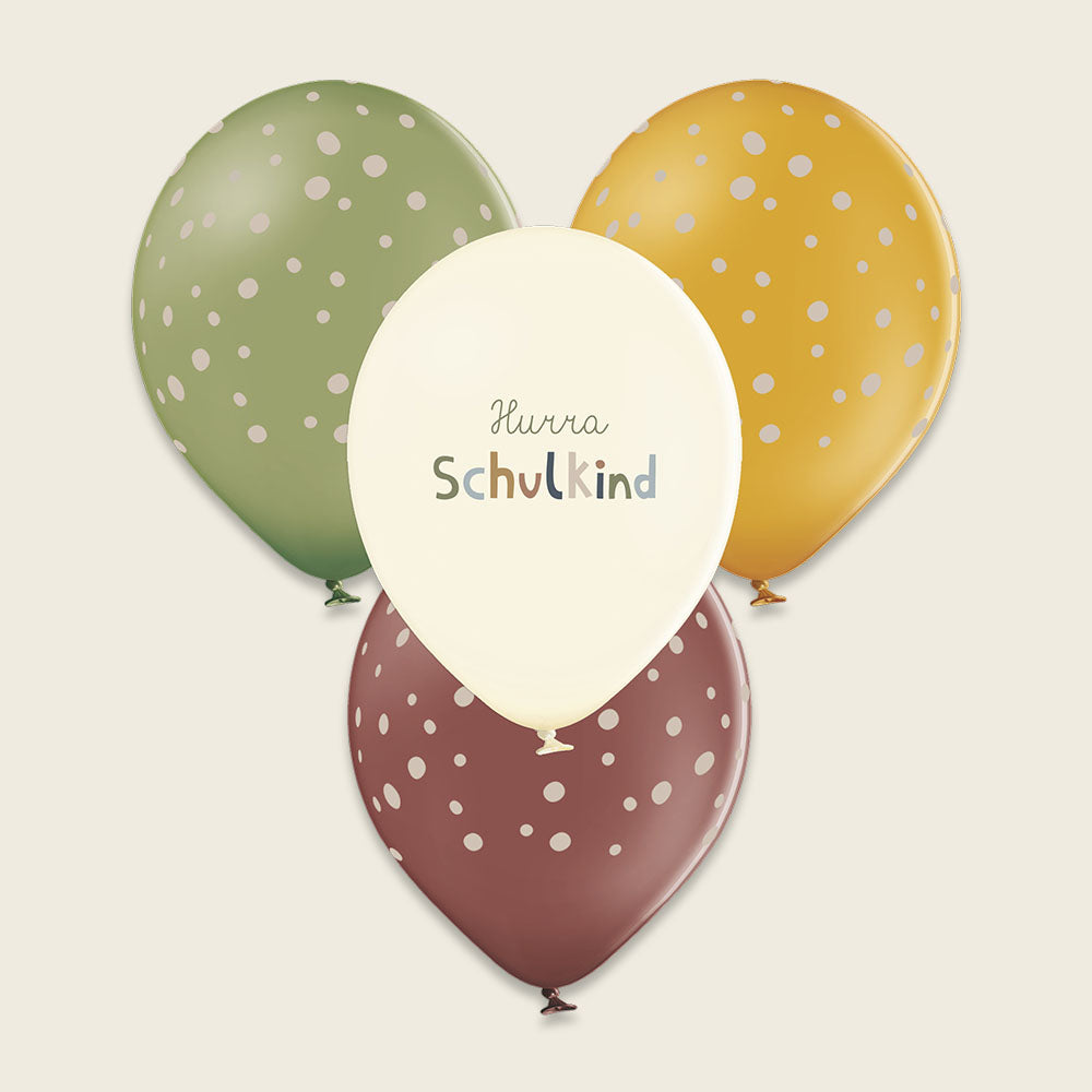 Ava & Yves - Luftballons Schulkind (Serie Nature Kids) aus 100% Naturkautschuk