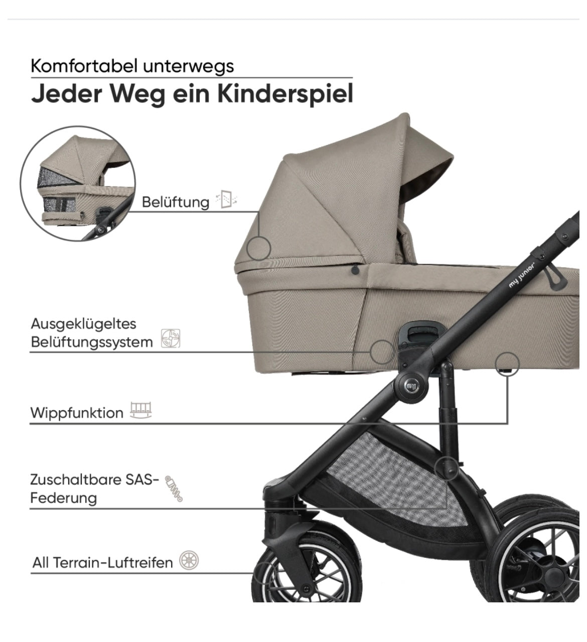 My junior® VITA unique³ Kinderwagen (Rundum-sorglos-Set)