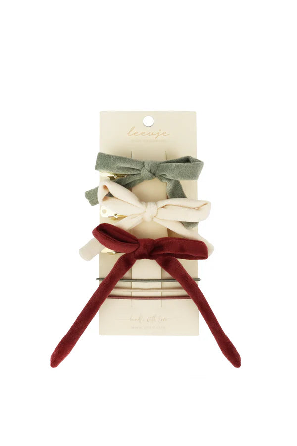 Leevje Haarspangen 'VELVET BOW MIX'