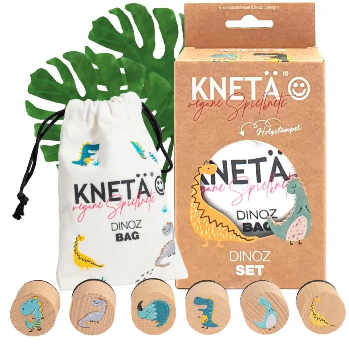 Knetä - Holzstempel Set Dino