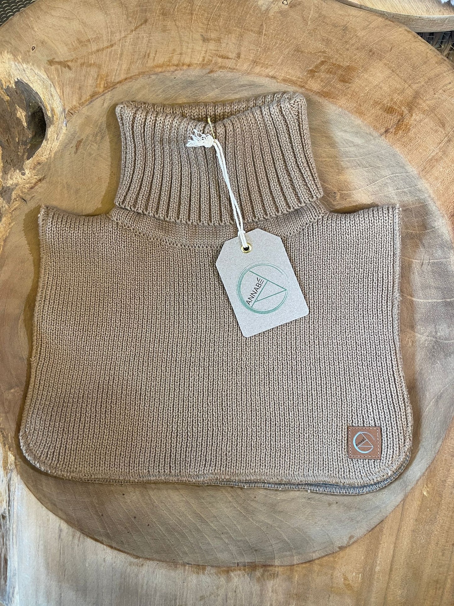 Annabé Halswärmer (100% Baumwolle,mit Fleece), Beige