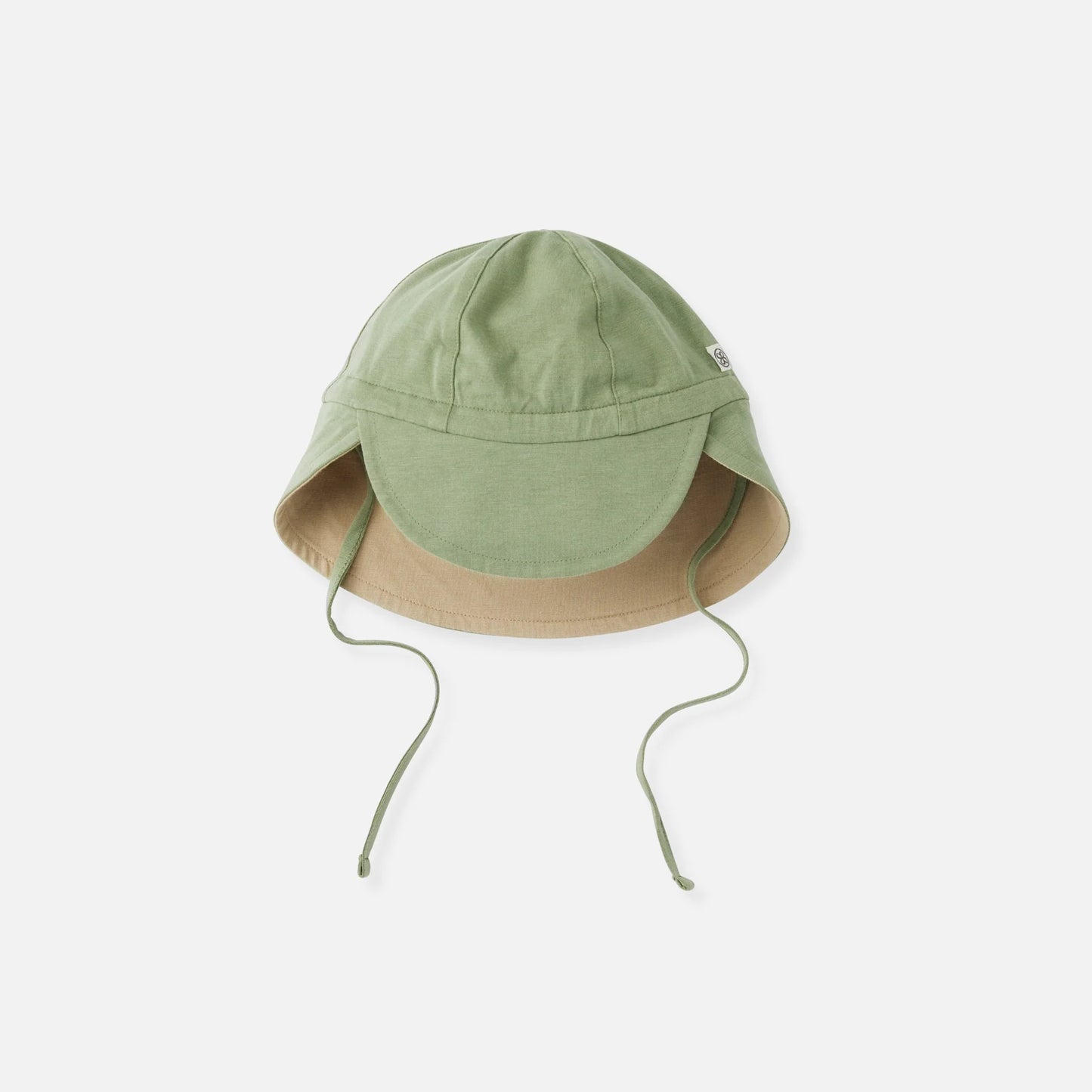 Cloby - Sonnenhut in Olive Green/Sandy Beach – UPF 50+