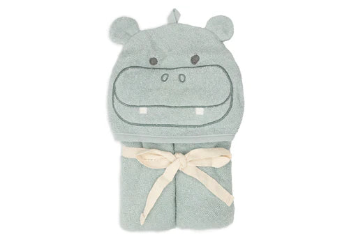 Jollein - Kapuzenhandtuch Frottee - Hippo Happy - 75 x 75 cm