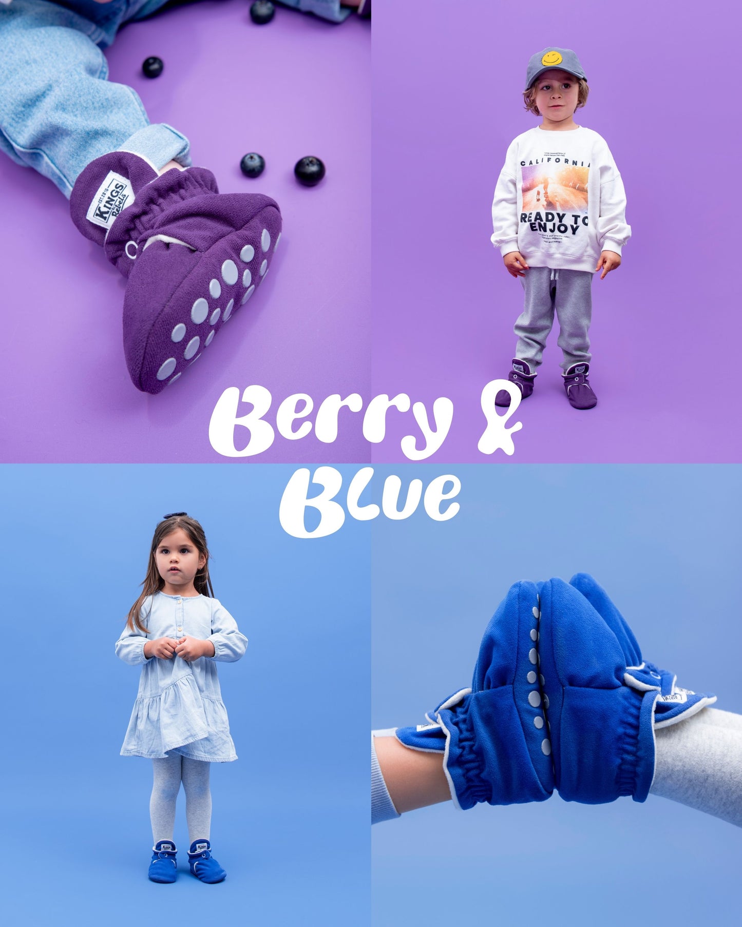 Kings & Rebels Gamuza Classic Blue oder Berry