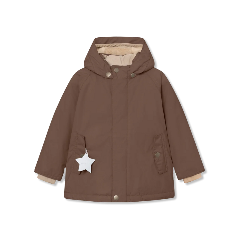 Miniature MATWALLY Winterjacke mit Fleecefutter - chestnut brown