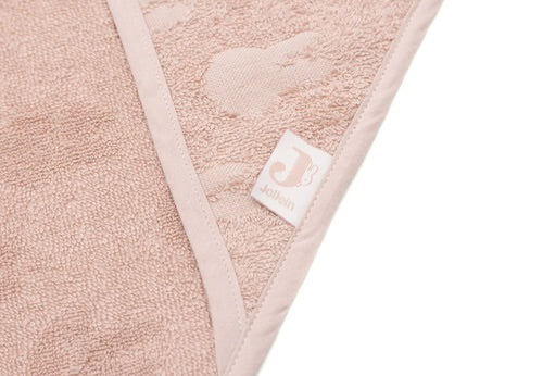 Jollein - Kapuzenhandtuch Frottee 75x75cm - Miffy Jacquard - Wild Rose
