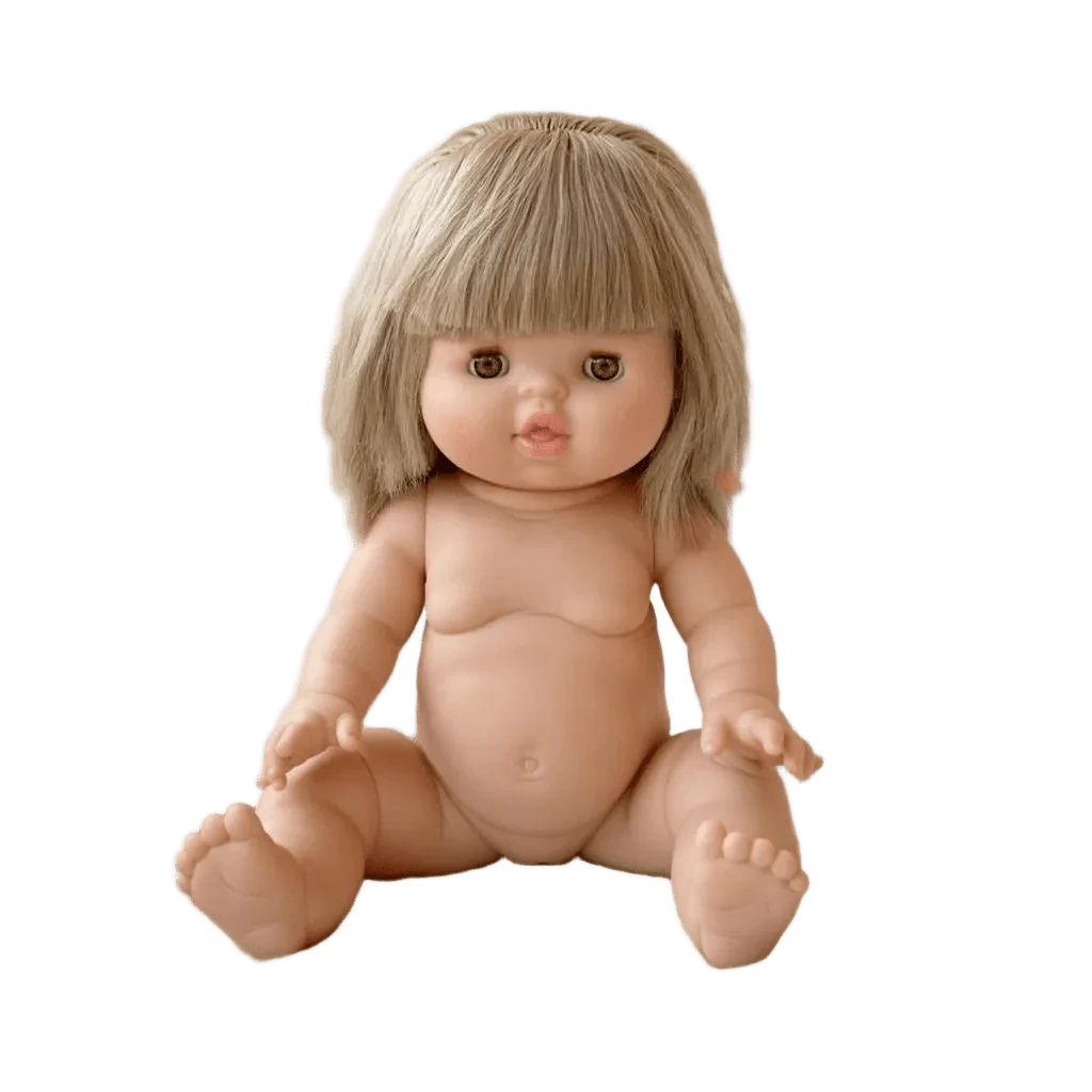 Minikane Puppe "Zoe" 34cm mit blonden Haaren und braunen Augen