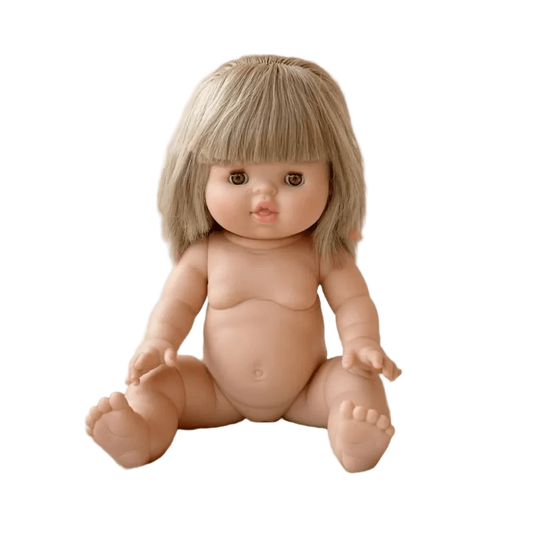 Minikane Puppe "Zoe" 34cm mit blonden Haaren und braunen Augen