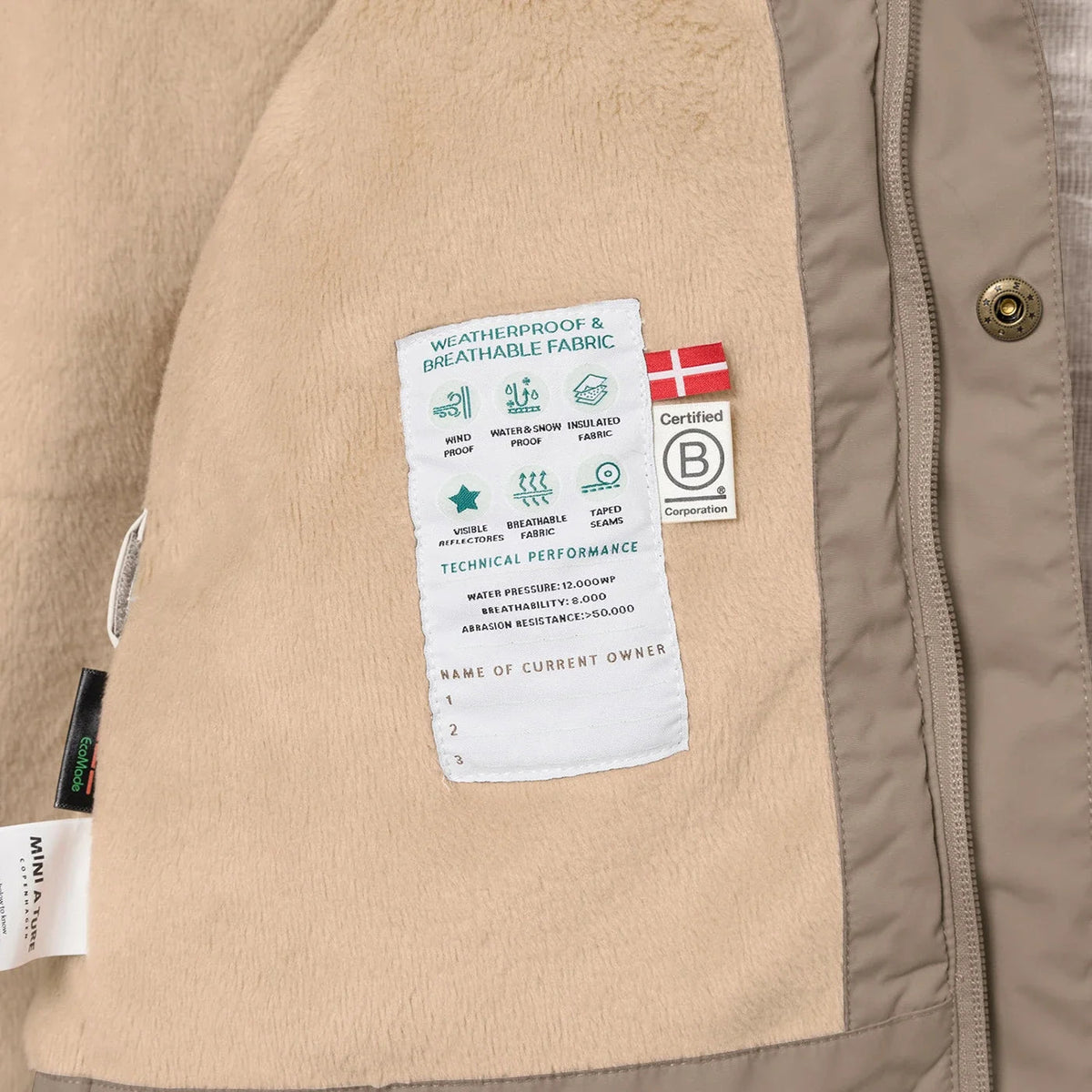 Miniature MATWALLY Winterjacke mit Fleecefutter - grey brown
