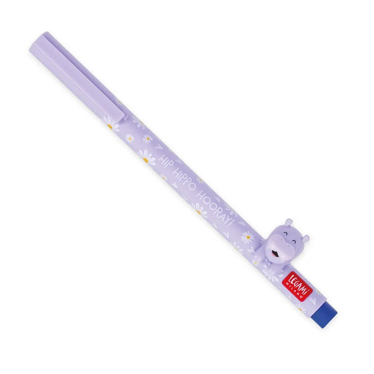 Legami - Gelstift mit Deko-Tierchen Hippo „Hip Hippo Hooray“ - Lovely Friends
