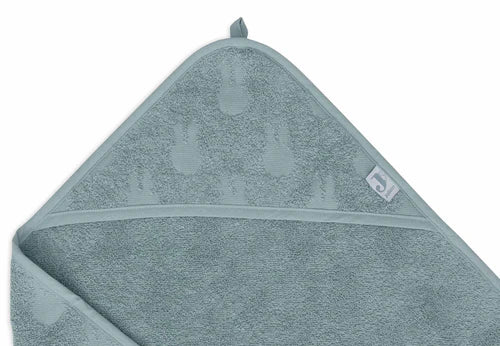 Jollein - Kapuzenhandtuch Frottee 75x75cm - Miffy Jacquard - Sea Green