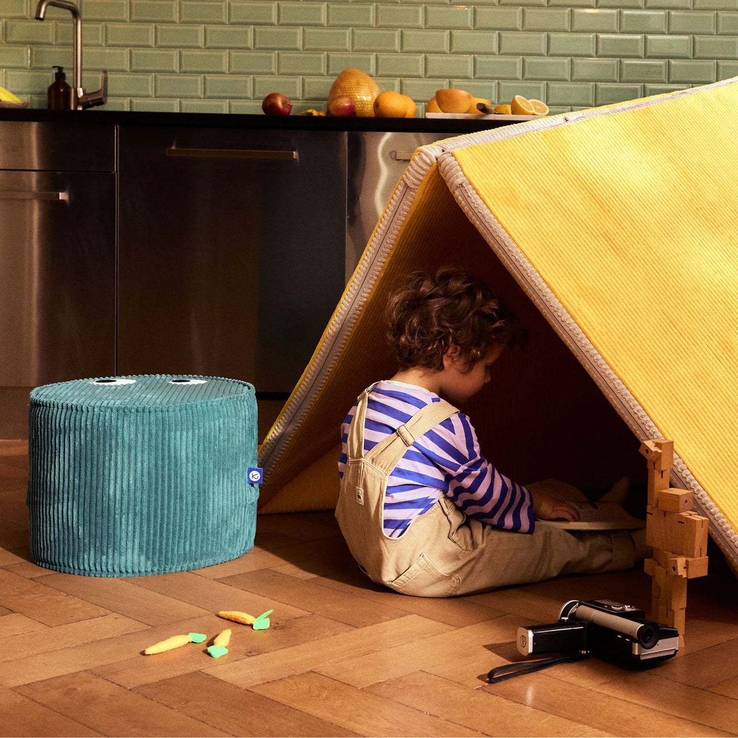 Kooja - Pouf „Mike“ - Pinewater Green