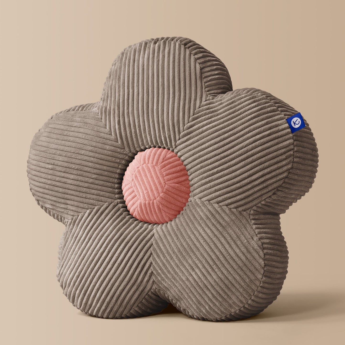 Kooja - Kissen "Flower" - Misty Taupe