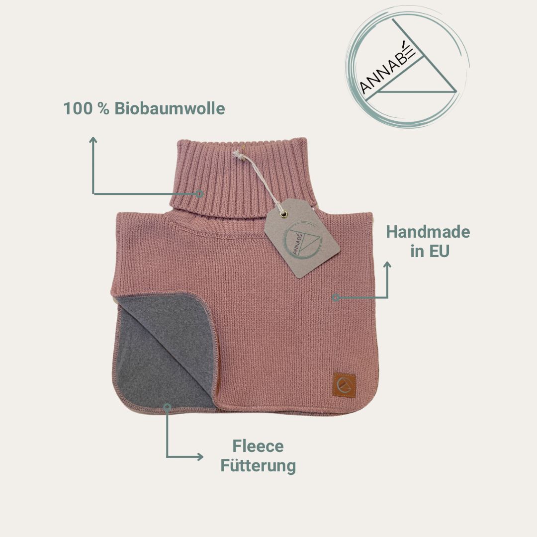 Annabé Halswärmer (100% Baumwolle,mit Fleece), Tuscana Rose