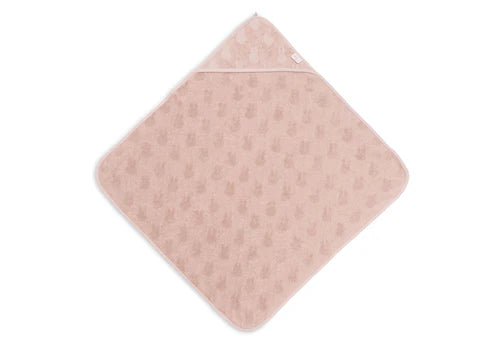 Jollein - Kapuzenhandtuch Frottee 75x75cm - Miffy Jacquard - Wild Rose