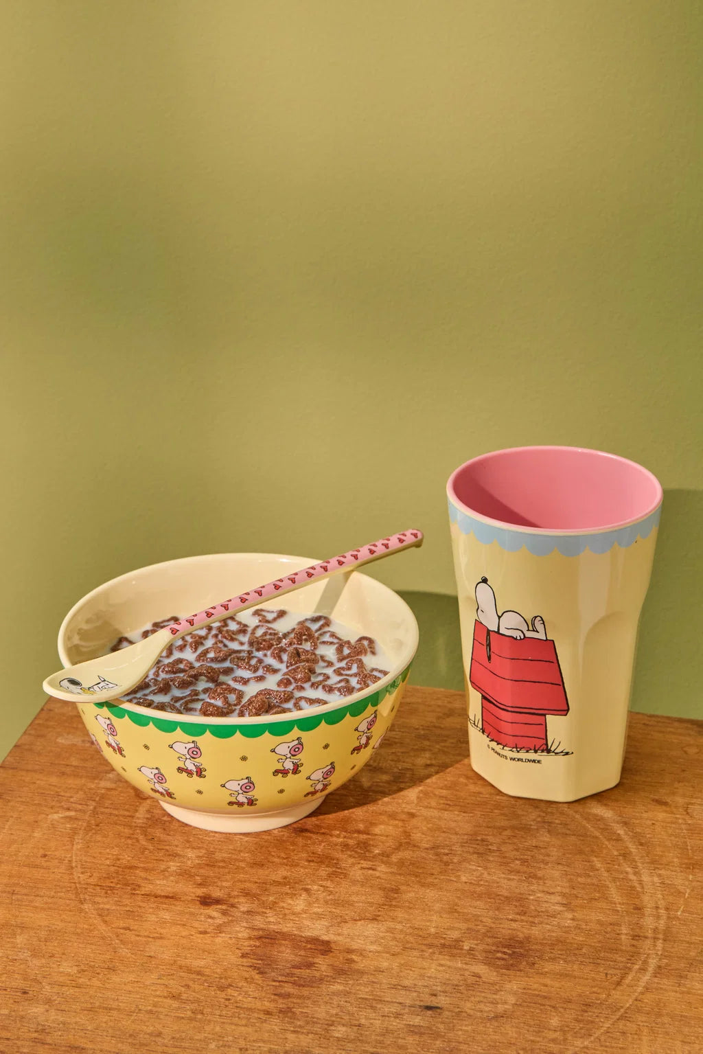 Rice x PEANUTS Schüssel - Snoopy Print - hellgelb
