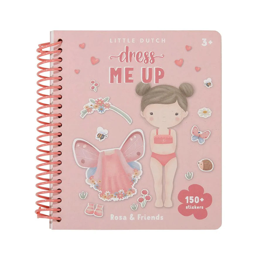 Little Dutch - Anzieh- und Stickerbuch - Rosa & Friends