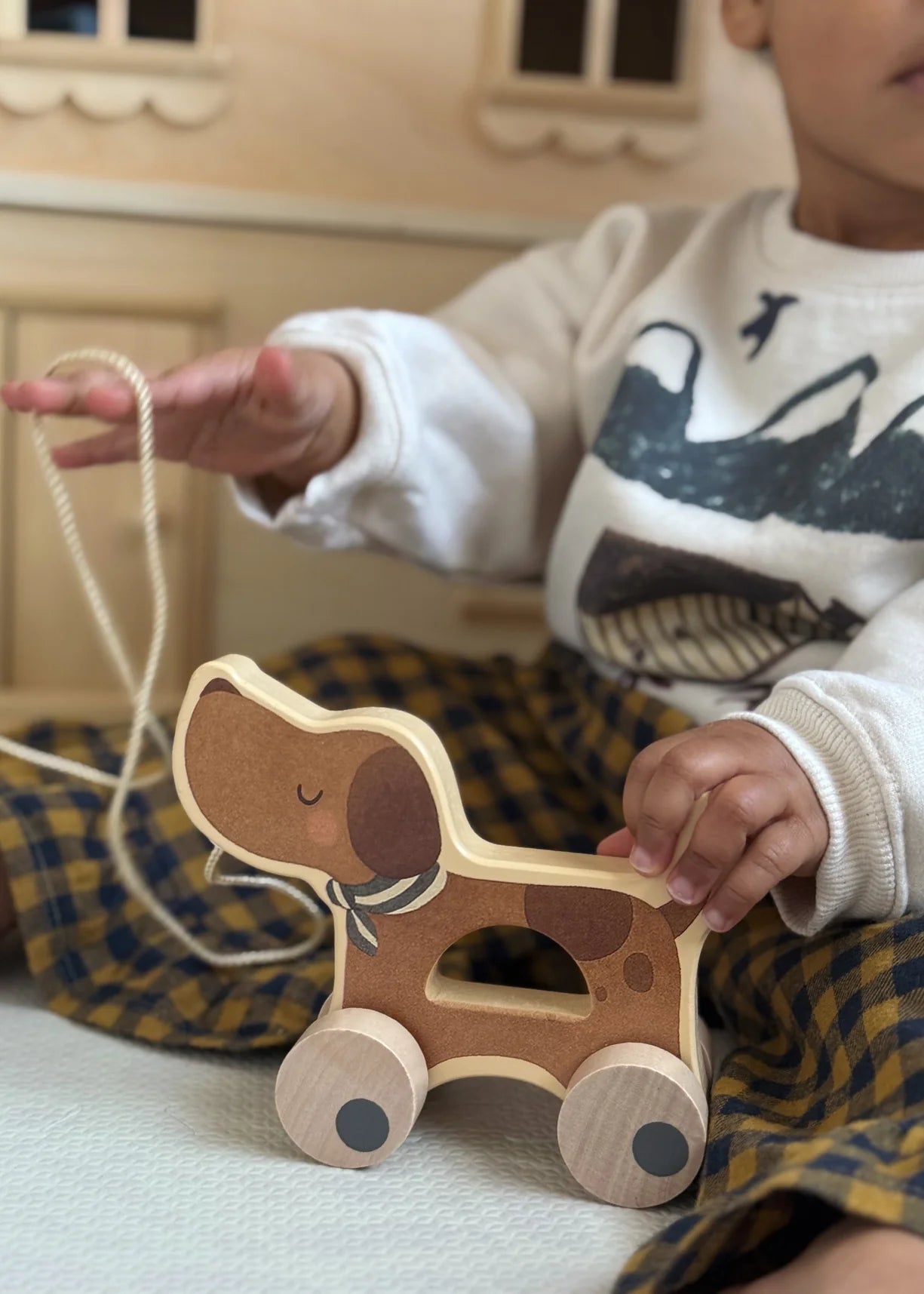 Mrs.Ertha Poppy Hundewelpe – Holzspielzeug