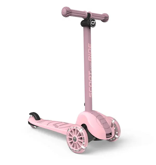 Scoot & Ride - Highwaykick 3s  LED / Kidnerroller mit LED-Beleuchtung Rosé