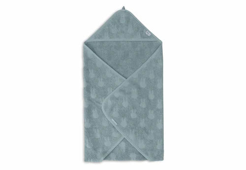 Jollein - Kapuzenhandtuch Frottee 75x75cm - Miffy Jacquard - Sea Green