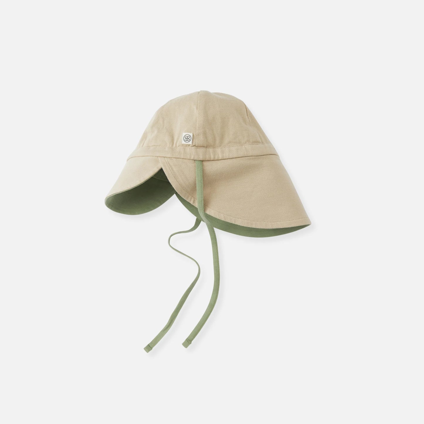 Cloby - Sonnenhut in Olive Green/Sandy Beach – UPF 50+