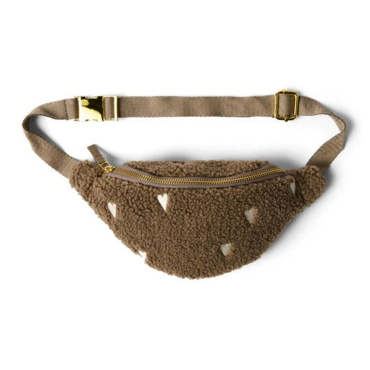 Studio Noos Brown Teddy Hearts Mini Fannypack