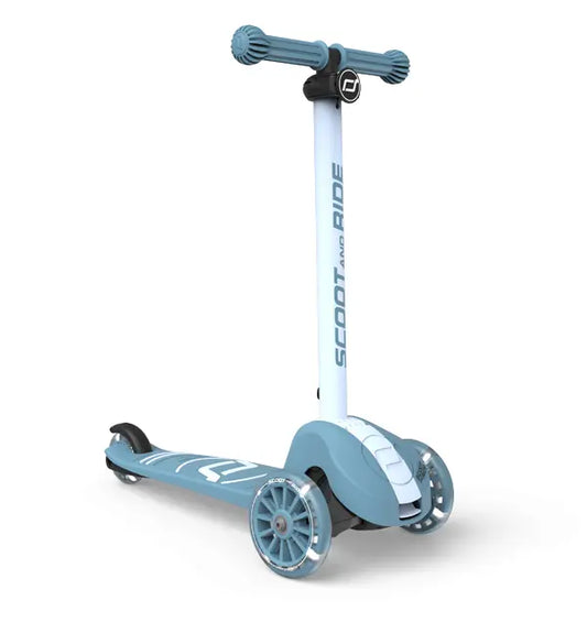 Scoot & Ride - Highwaykick 3s  LED / Kinderroller mit LED-Beleuchtung Blau