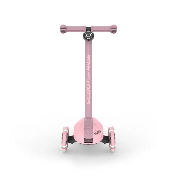 Scoot & Ride - Highwaykick 3s  LED / Kidnerroller mit LED-Beleuchtung Rosé