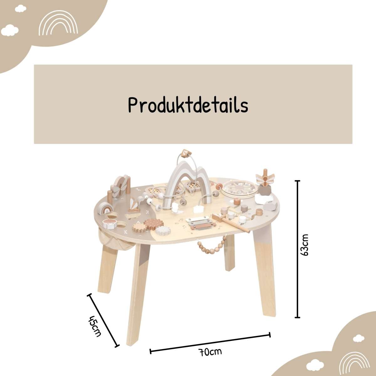 Label Label Spieltisch, nougat