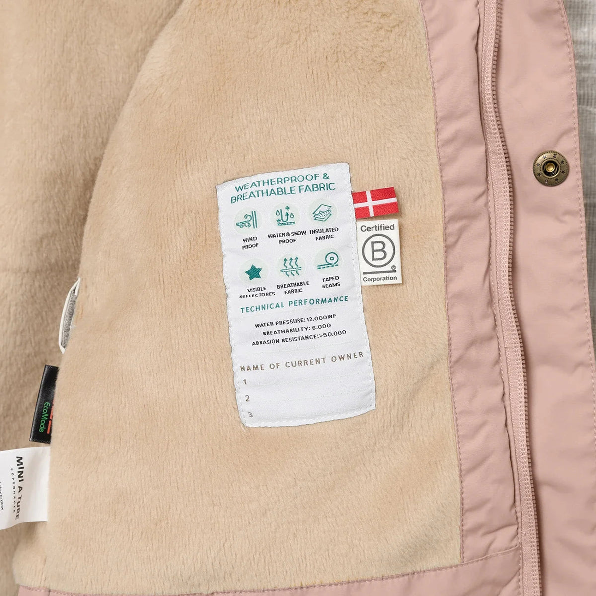 Miniature MATWALLY Winterjacke mit Fleecefutter - adobe rose
