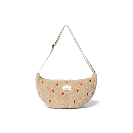 Studio Noos Ecru Teddy Hearts Adult Fannypack