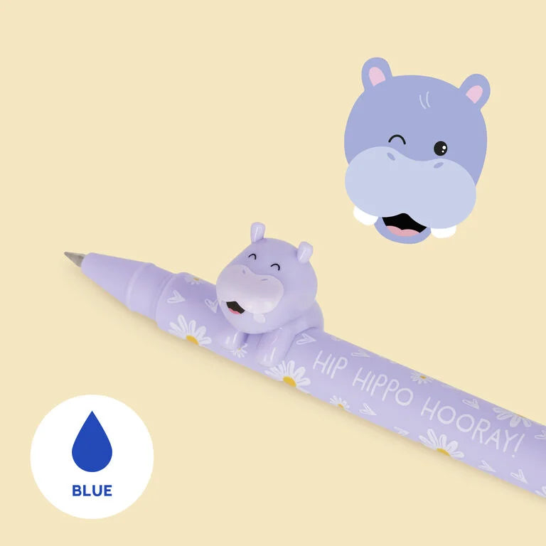 Legami - Gelstift mit Deko-Tierchen Hippo „Hip Hippo Hooray“ - Lovely Friends