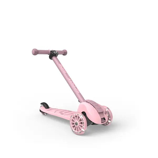 Scoot & Ride - Highwaykick 3s  LED / Kidnerroller mit LED-Beleuchtung Rosé