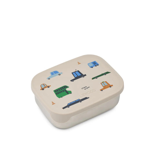 Liewood - ARTHUR LUNCHBOX RACE CARS / BEACH BLUE
