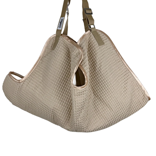 LiveBag – Die Babyschalen-Tragetasche incl. Nieten für das Inlay, Design Sand-Beige