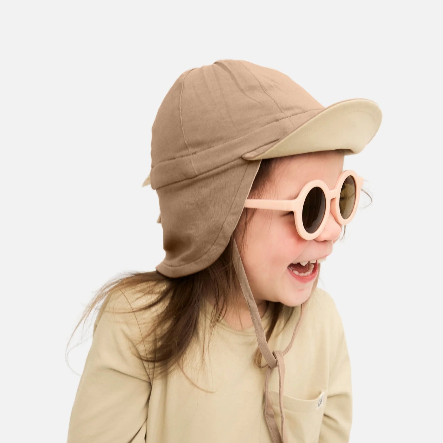 Cloby - Sonnenhut in Peanut Brown/Sandy Beach – UPF 50+